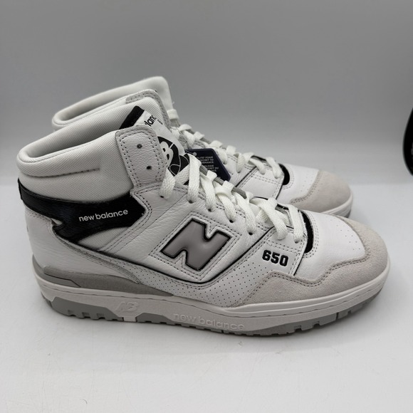 New Balance 650R Angora Pack Shoes Mens Size 9 D White Black Sneakers BB650RWH